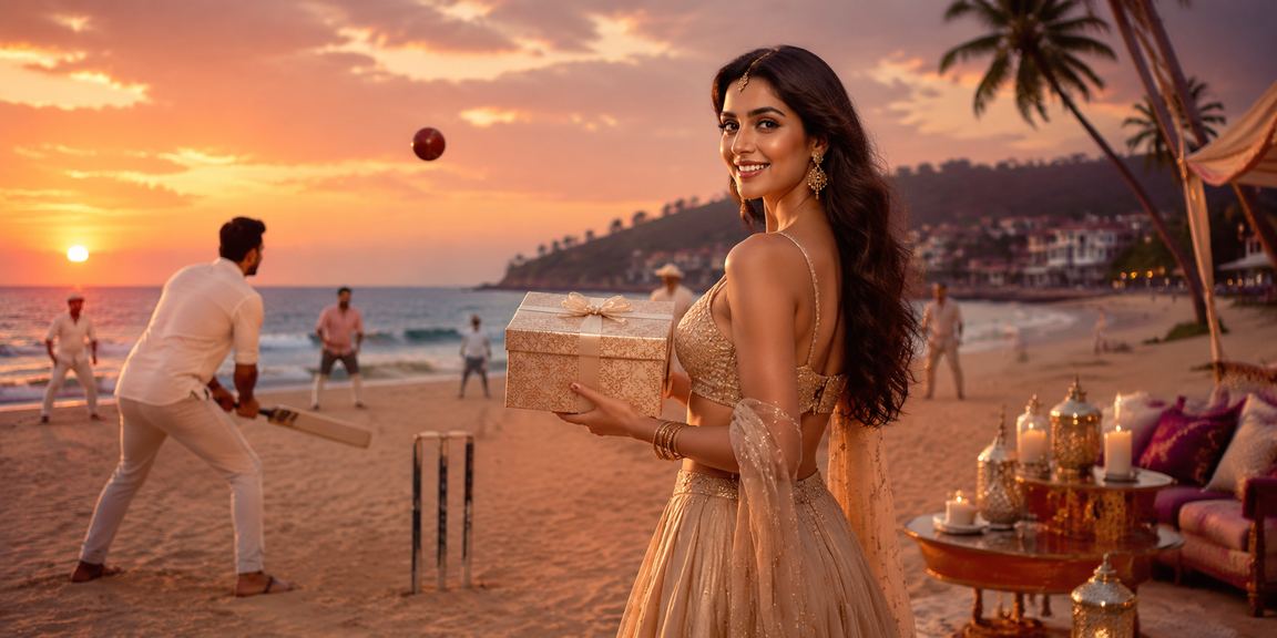 Goa beach at sunset with calm atmosphere