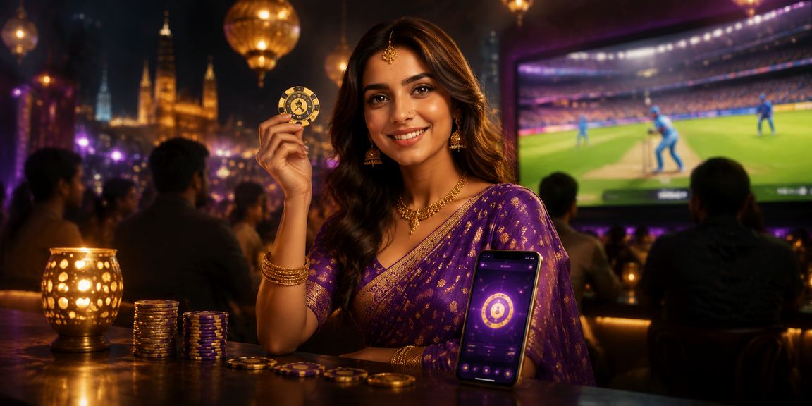Night market scene with cricket betting excitement in India